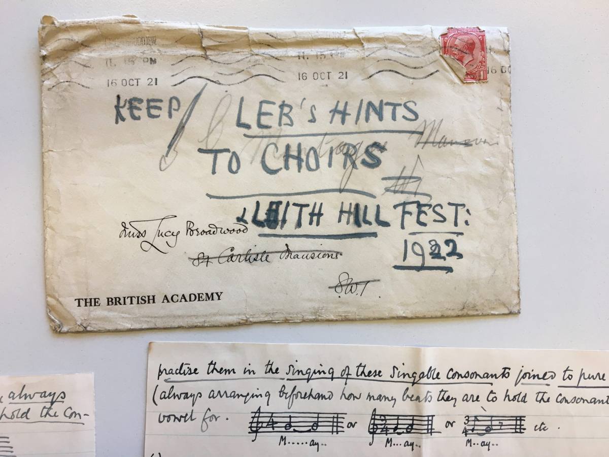 Old letters and music score